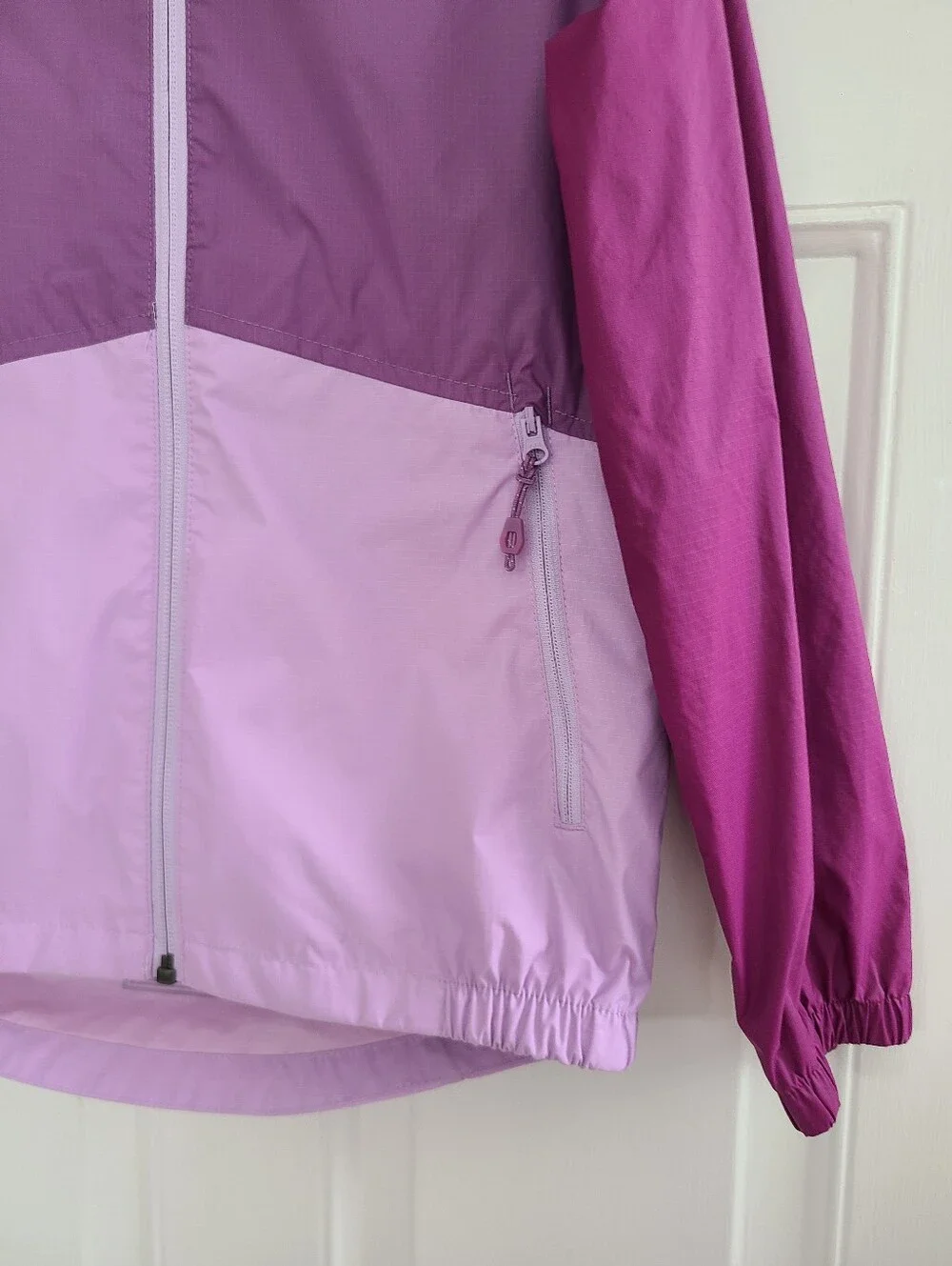 L.L. Bean Girls Wind and Rain Jacket Size Small 8 Purple Waterproof